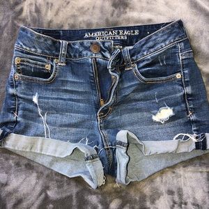 Hi-Rise Super Stretch Jean Shorts